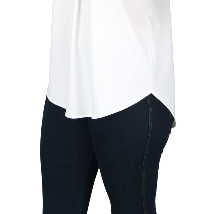 V-Neck Pleated Tunic