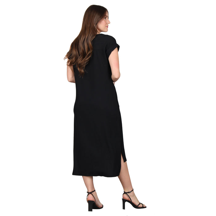 Wavy Ribbed Midi Dress Plus