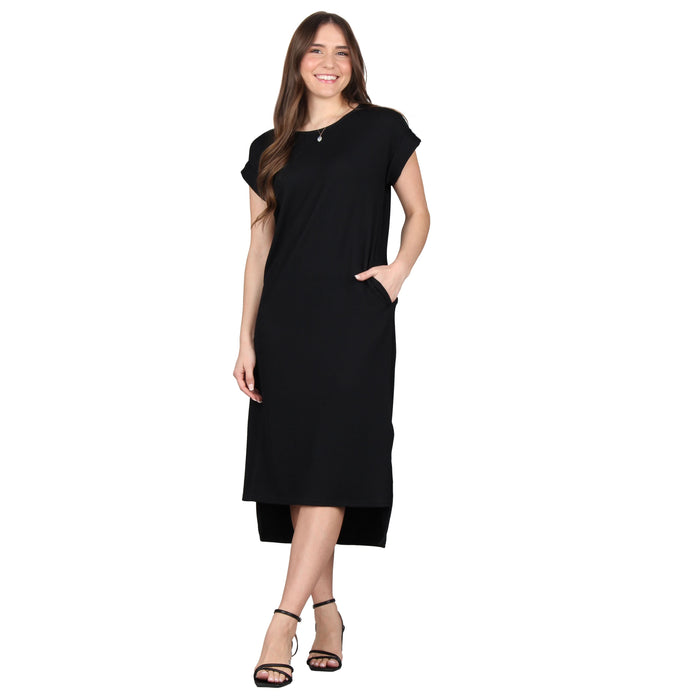 Wavy Ribbed Midi Dress