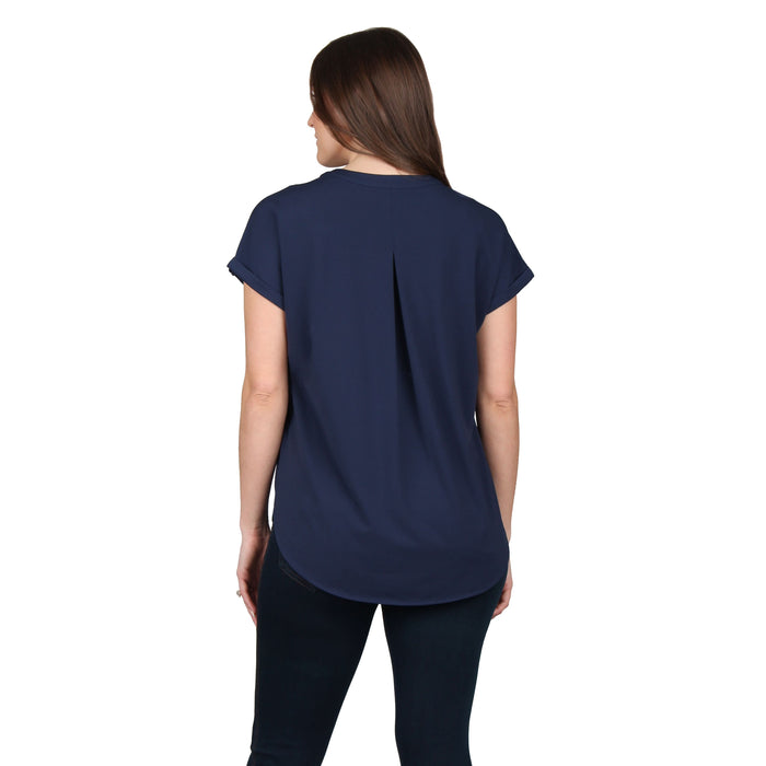 V-Neck Pleated Tunic