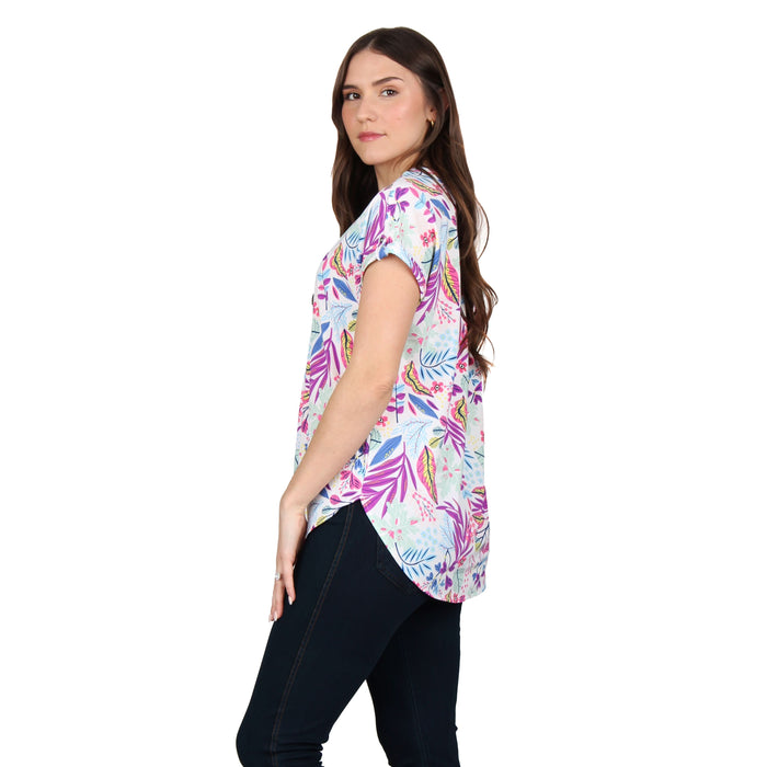 V-Neck Pleated Tunic