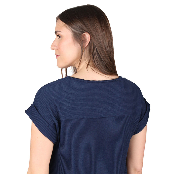 Wavy Ribbed Midi Dress Plus