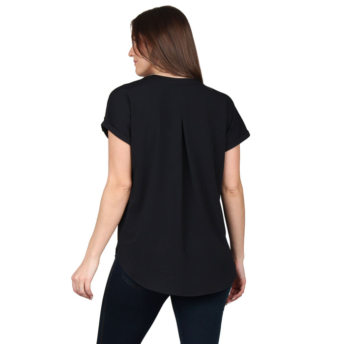 V-Neck Pleated Tunic