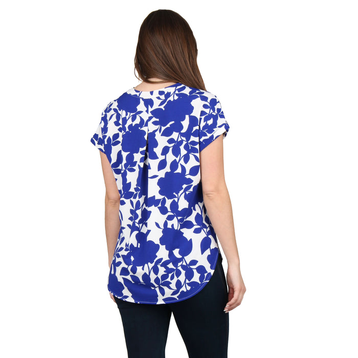 V-Neck Pleated Tunic