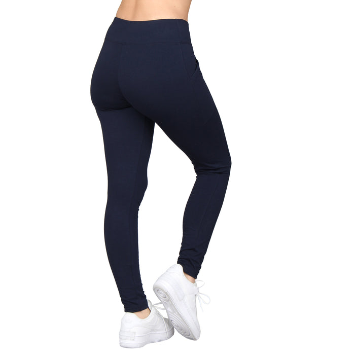 High-Rise Side Pocket Cotton Leggings