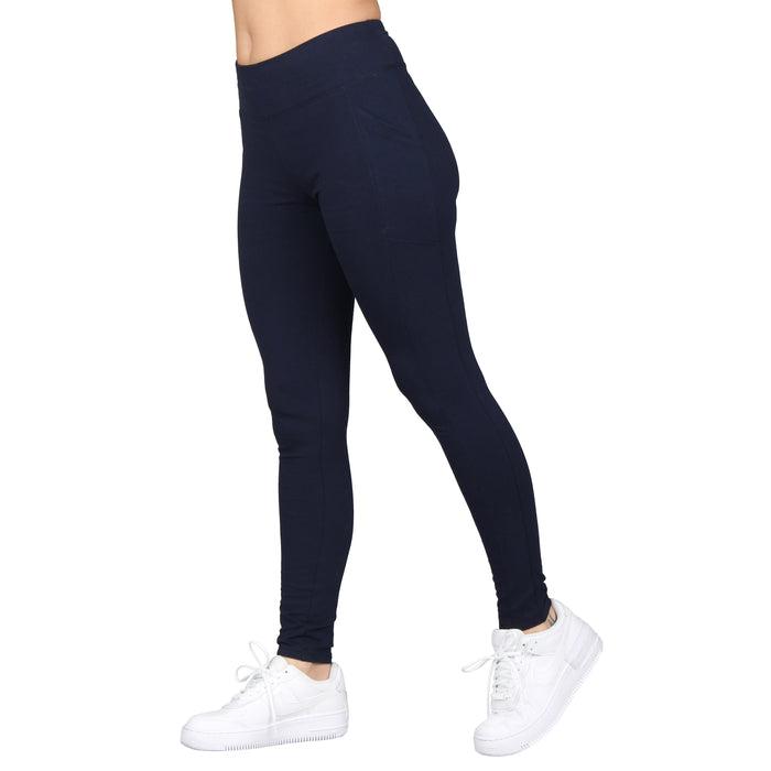 High-Rise Side Pocket Cotton Leggings
