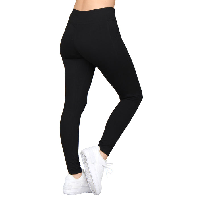 High-Rise Side Pocket Cotton Leggings