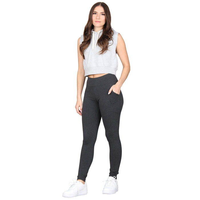 High-Rise Side Pocket Cotton Leggings