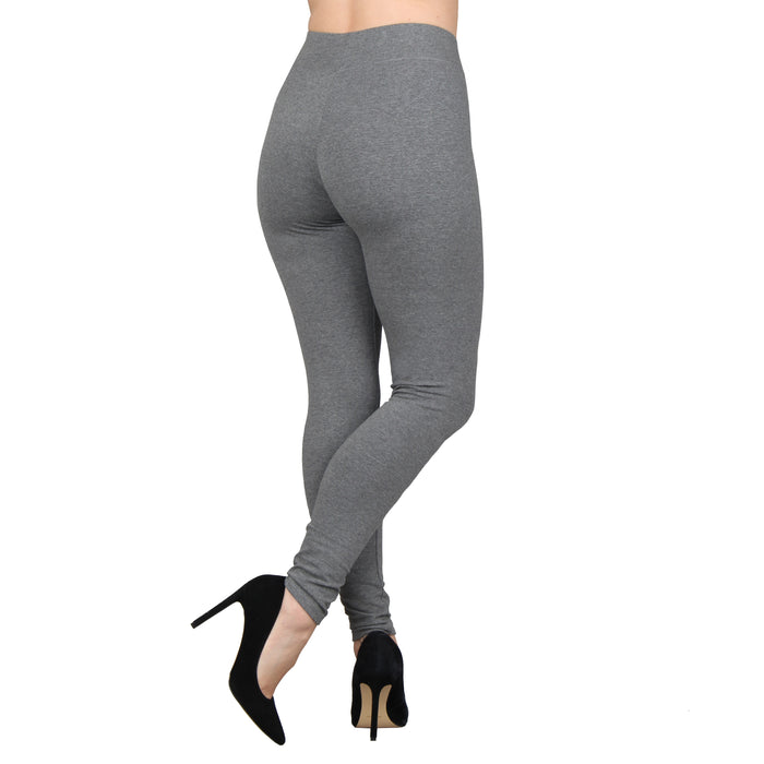 Wide Waistband Cotton Leggings