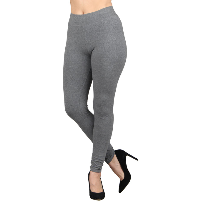 Wide Waistband Cotton Leggings