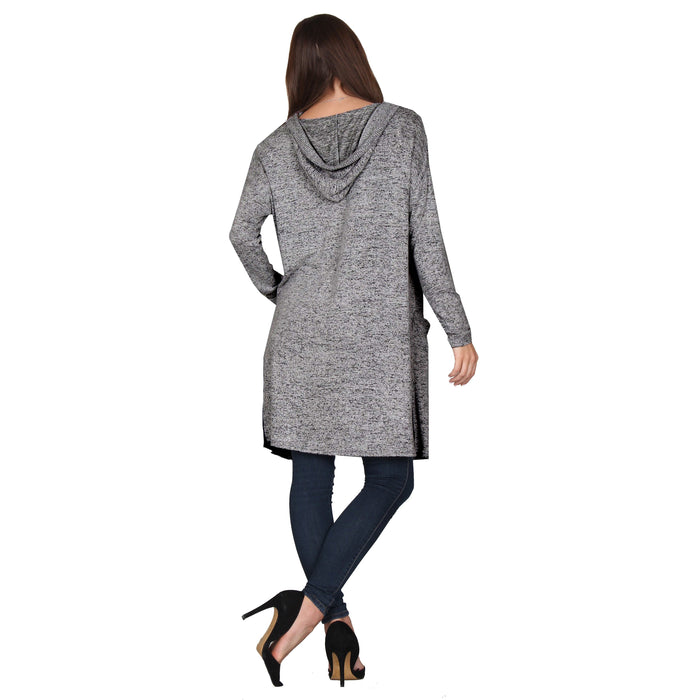 Solid Hooded Cardigan