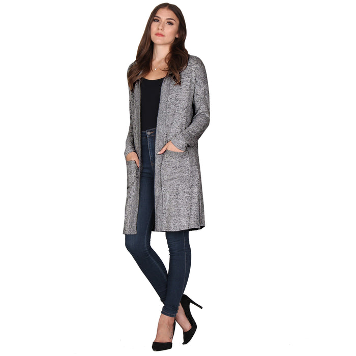 Solid Hooded Cardigan