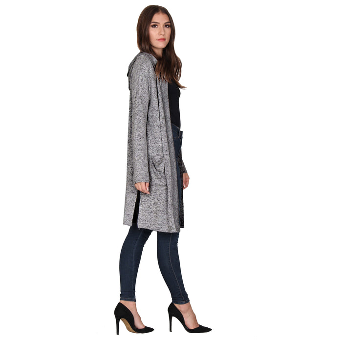 Solid Hooded Cardigan