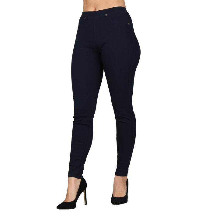 Plus Size Women's Solid Denim Jeggings