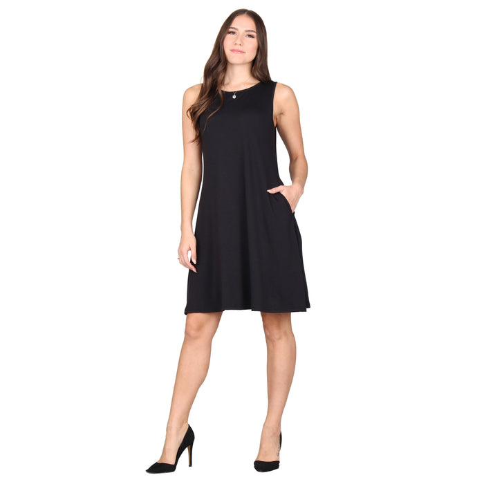 Plus Size Sleeveless Swing Dress