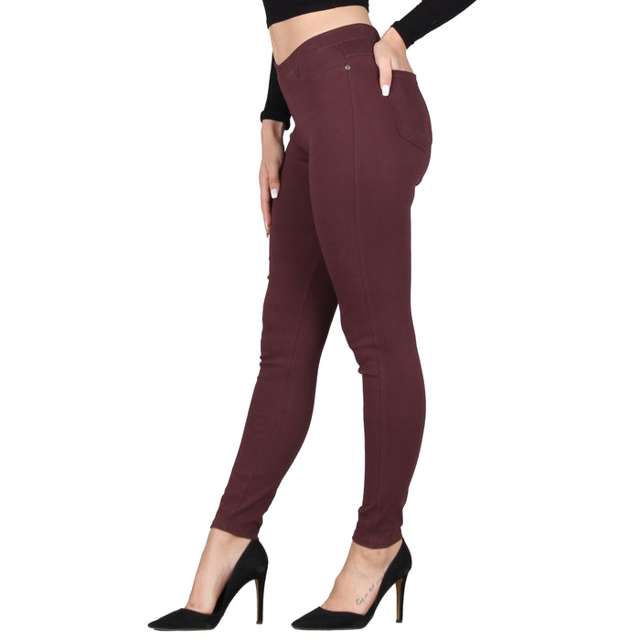 Plus Size Women's Solid Denim Jeggings