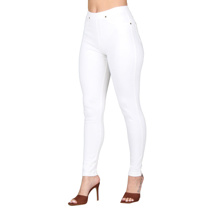 Plus Size Women's Solid Denim Jeggings