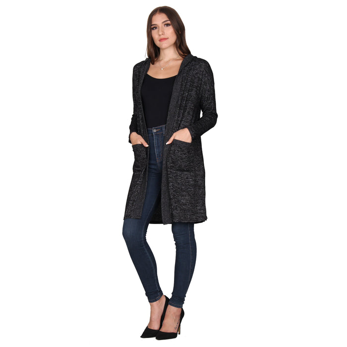 Solid Hooded Cardigan
