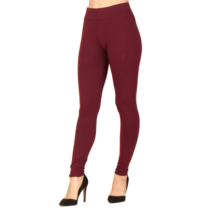 Wide Waistband Cotton Leggings