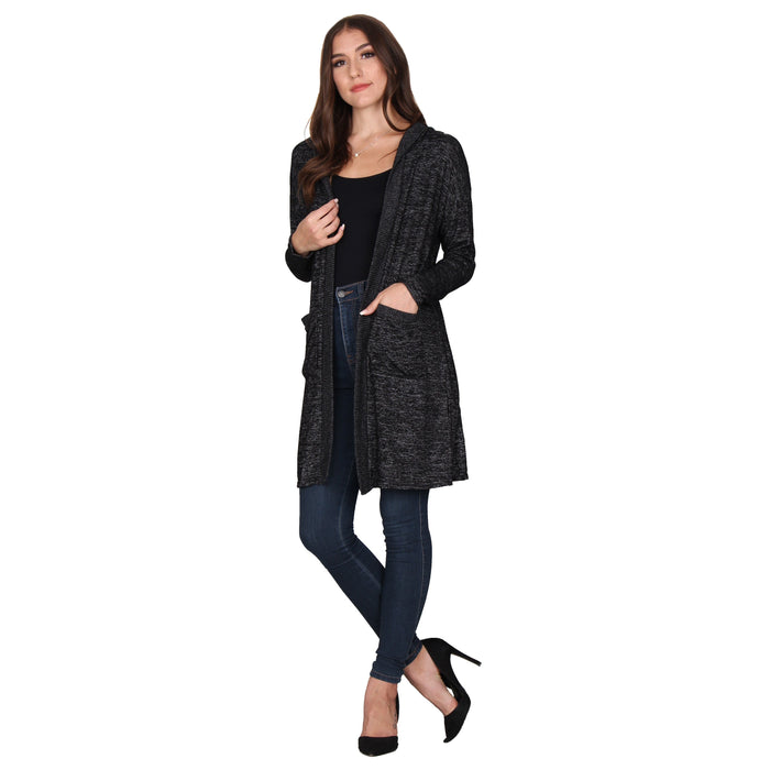 Solid Hooded Cardigan