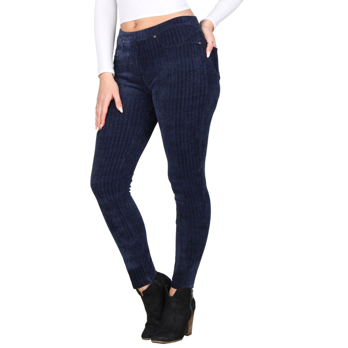 Plus Size Ribbed Corduroy Jeggings