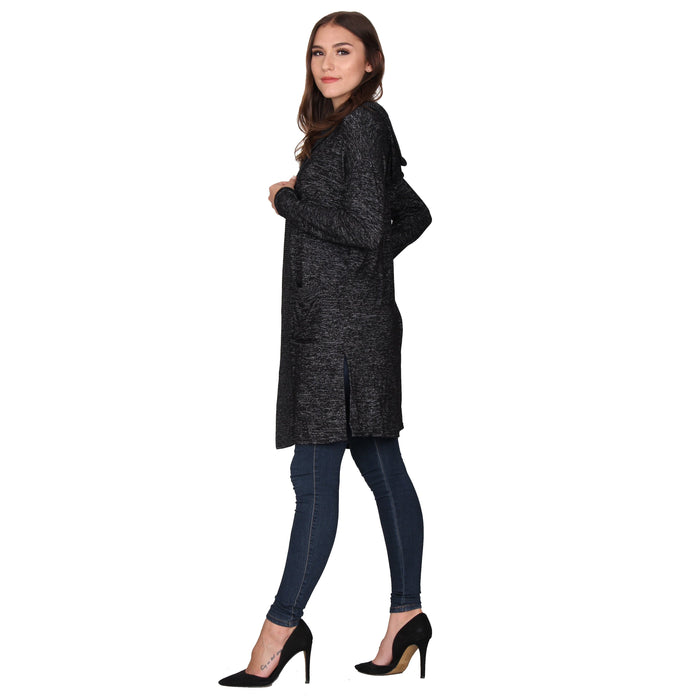 Solid Hooded Cardigan