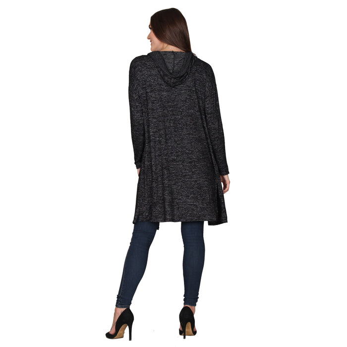 Solid Hooded Cardigan