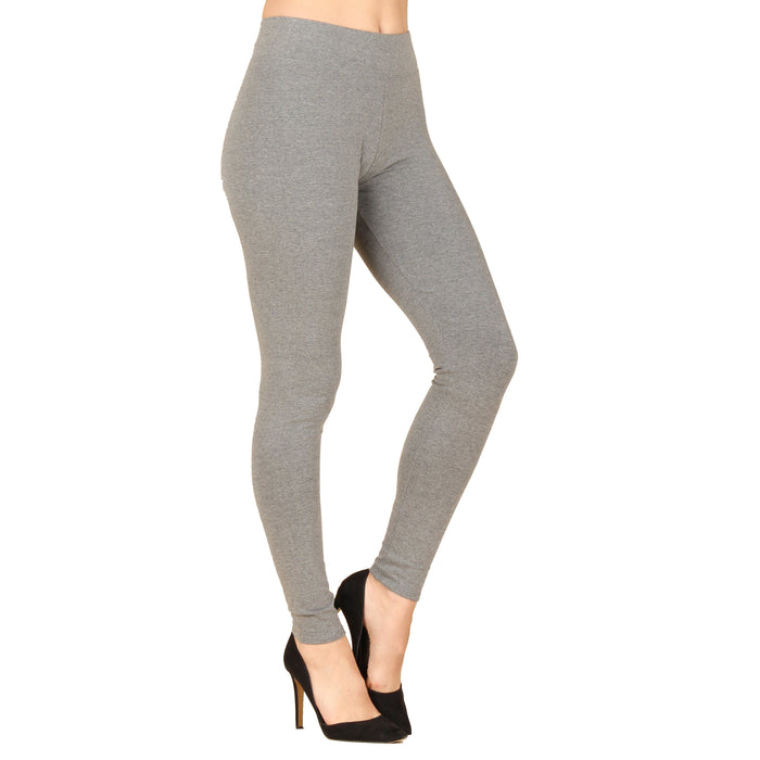 Wide Waistband Cotton Leggings