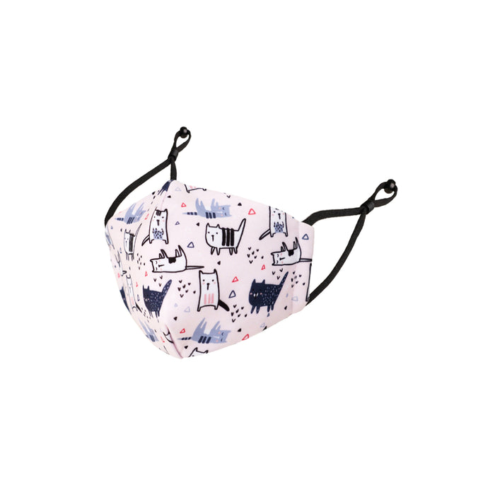 Reusable Kids Fabric Face Masks With Adjustable Nose Clip, Washable