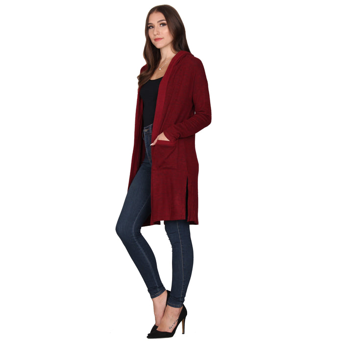 Solid Hooded Cardigan