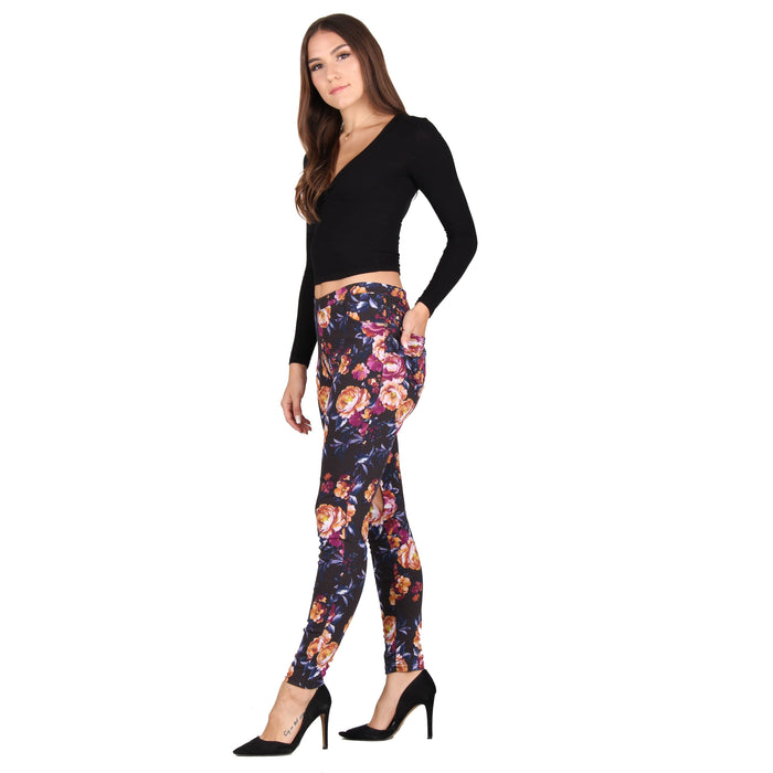 Printed Denim Jeggings