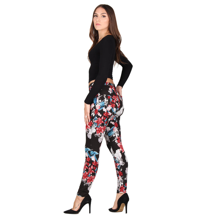 Printed Denim Jeggings