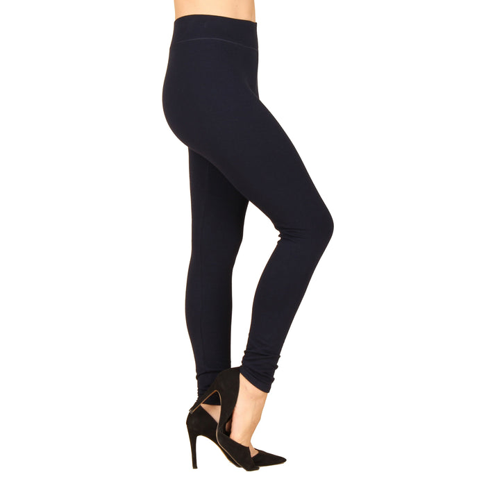 Wide Waistband Cotton Leggings