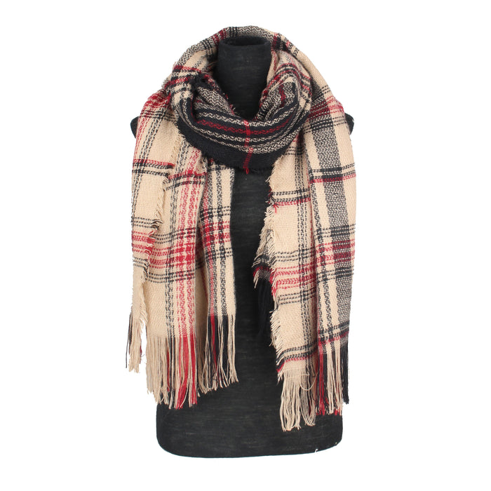 Knit Plaid Scarf