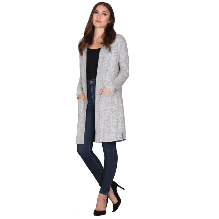 Solid Hooded Cardigan