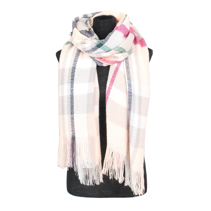 Knit Plaid Scarf