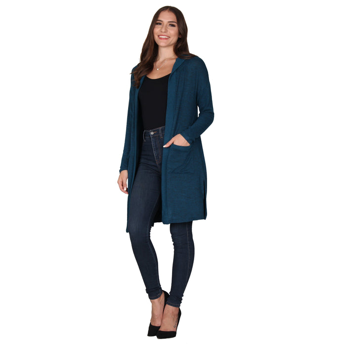 Solid Hooded Cardigan