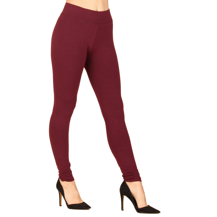 Wide Waistband Cotton Leggings