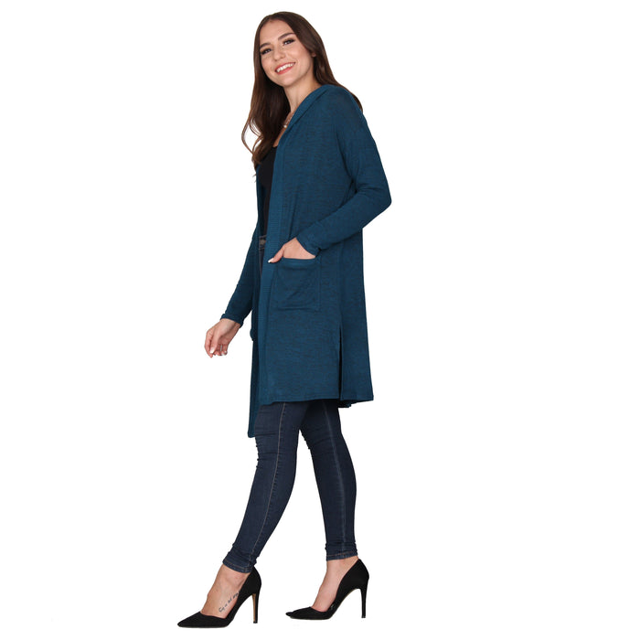 Solid Hooded Cardigan