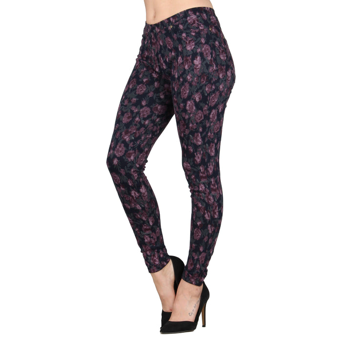 Printed Denim Jeggings