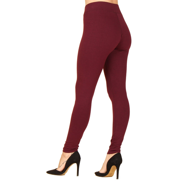 Wide Waistband Cotton Leggings