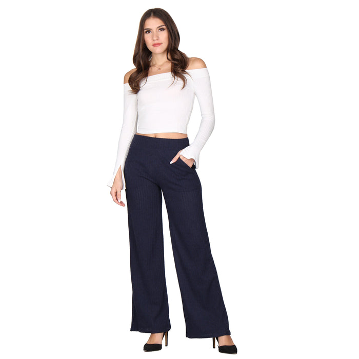 Plus Size Ribbed Knit Pants