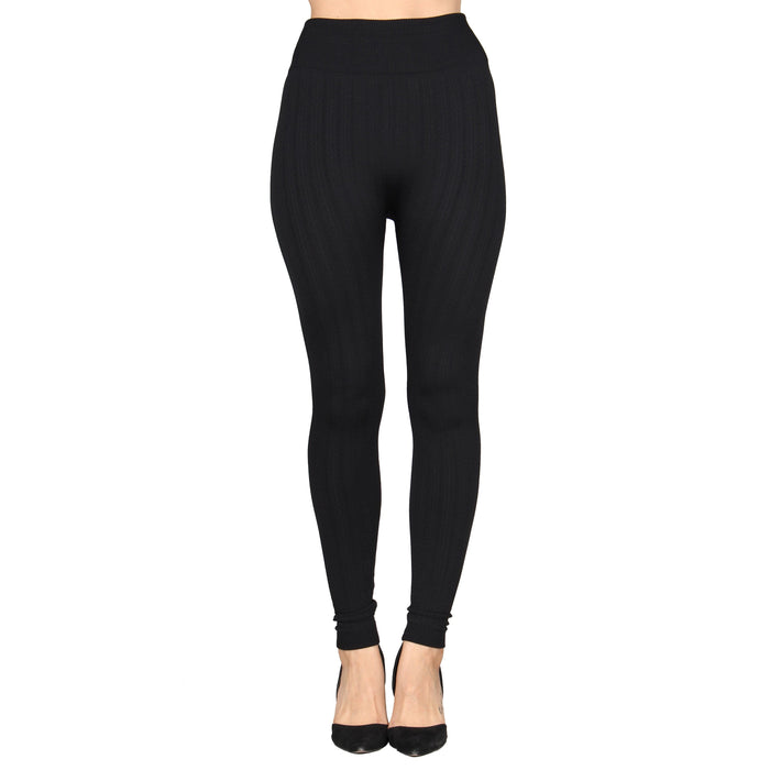 Plus Size Textured Fleece Leggings