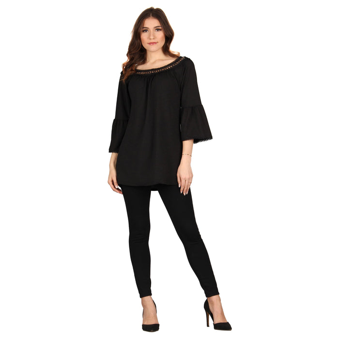 Crochet Neckline Tunic