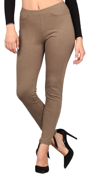 Plus Size Women's Solid Denim Jeggings