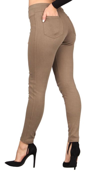 Plus Size Women's Solid Denim Jeggings