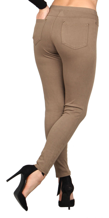 Plus Size Women's Solid Denim Jeggings