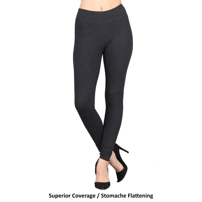 Wide Waistband Cotton Leggings