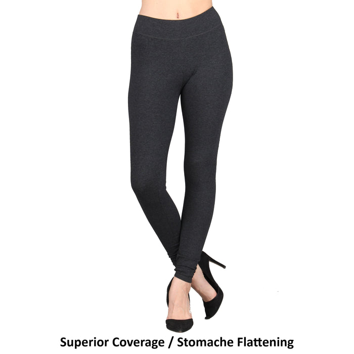 Wide Waistband Cotton Leggings
