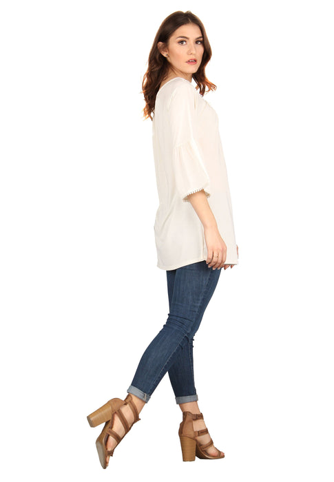 Crochet Neckline Tunic